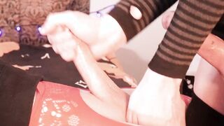 2 Hot Femboy Cocks Cum Together After Sharing a Fleshlight