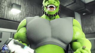 Reached His Peak, Syrl Dragon Hyper Macro Muscle Growth Animation