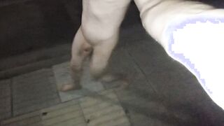 Almost caught walking naked in public
