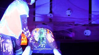 Femboys Messy Halloween Flip Fuck with Glow Paint