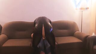 Puppy gets fucked by horny cosplay Spiderman