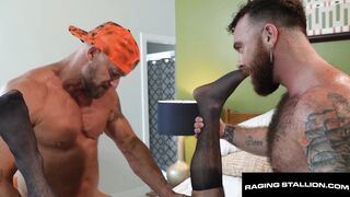 Sexy Business & Hairy Thugs Take Turns Flip Fucking Each Other - RagingStallion