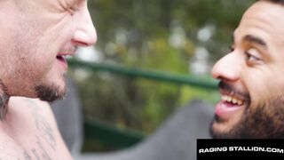 RAGING STALLION - Wet & Wild Deck Pounding - Hunk Crush Breeds the Bodybuilder