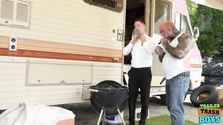 TRAILERTRASHBOYS Virgin Twink Eddie Patrick Banged By Masculine Jason