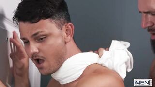 MEN - Chuck Conrad Walks In While Enzo Muller Fucks Himself With A Toy So He Takes Over